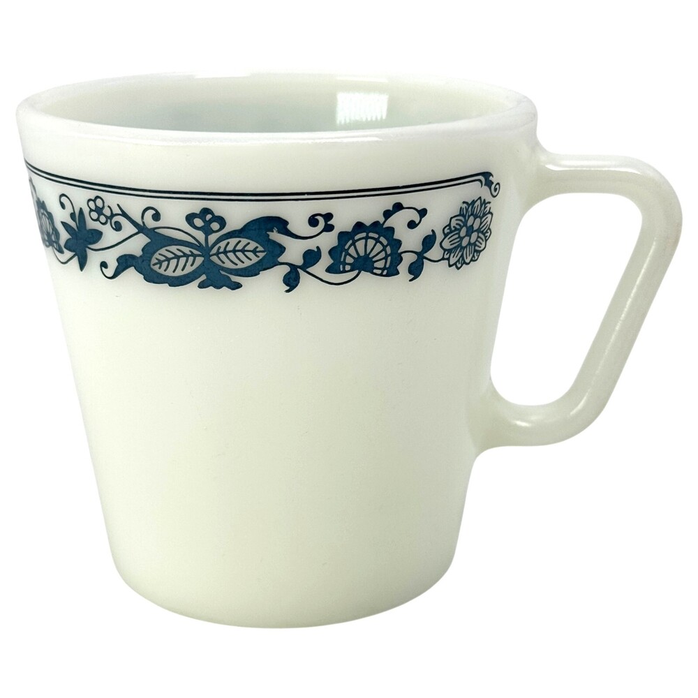 Pyrex Coffee Mug Cup Corning NY USA MCM VTG Limited Pattern Old Town Blue Onion